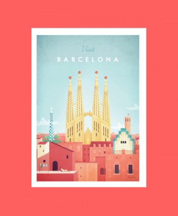 Art print Visit Barcelona