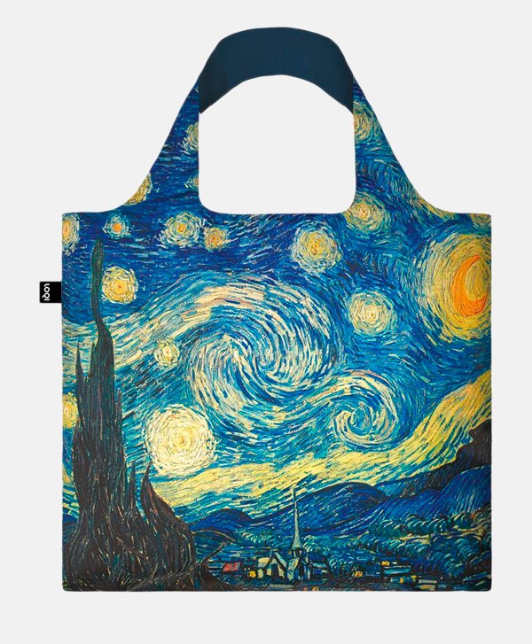 Arte famoso: La noche estrellada Van Gogh forma de corazón elegante bolsa  de mano