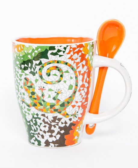 Mug with spoon - Tea Orange