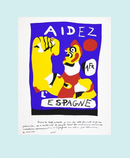 Serigraphy "Aidez l'Espagne", 1937