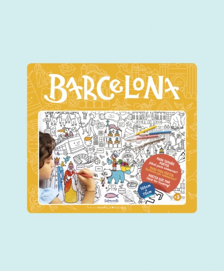 Mapa para colorear - Barcelona