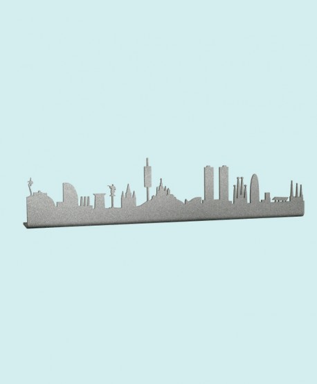 Figura Skyline Barcelona Plata