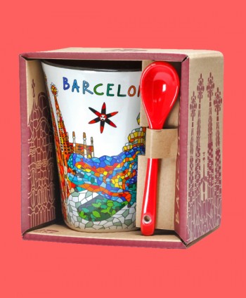 Mug con cuchara - Barcelona...