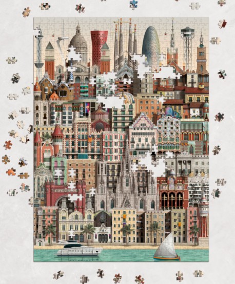 Puzzle Barcelona Martin Schwartz 1000 piezas