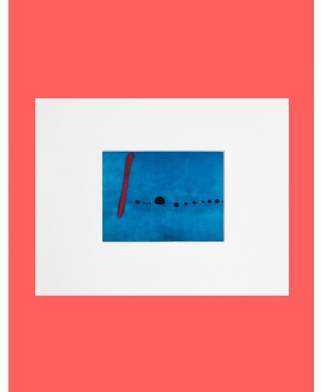 Lámina con paspartú "Bleu II" de Miró