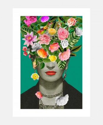 Art print Floral Frida Kahlo