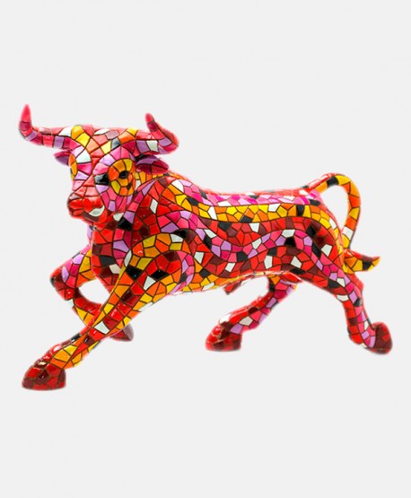 Bull Mosaics Red - 24 cm